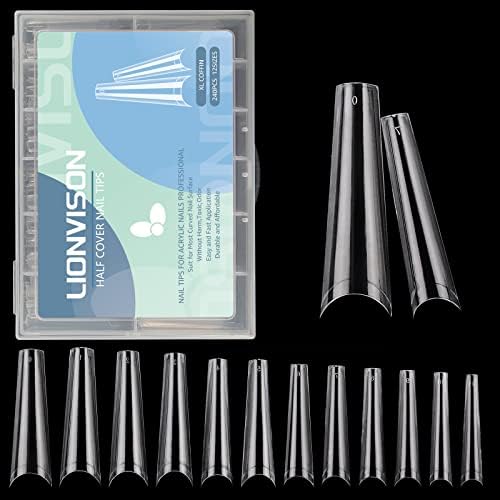 XL Coffin Half Cover Nail Tips