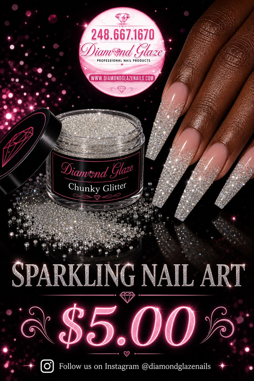 Sparkling Nail Art