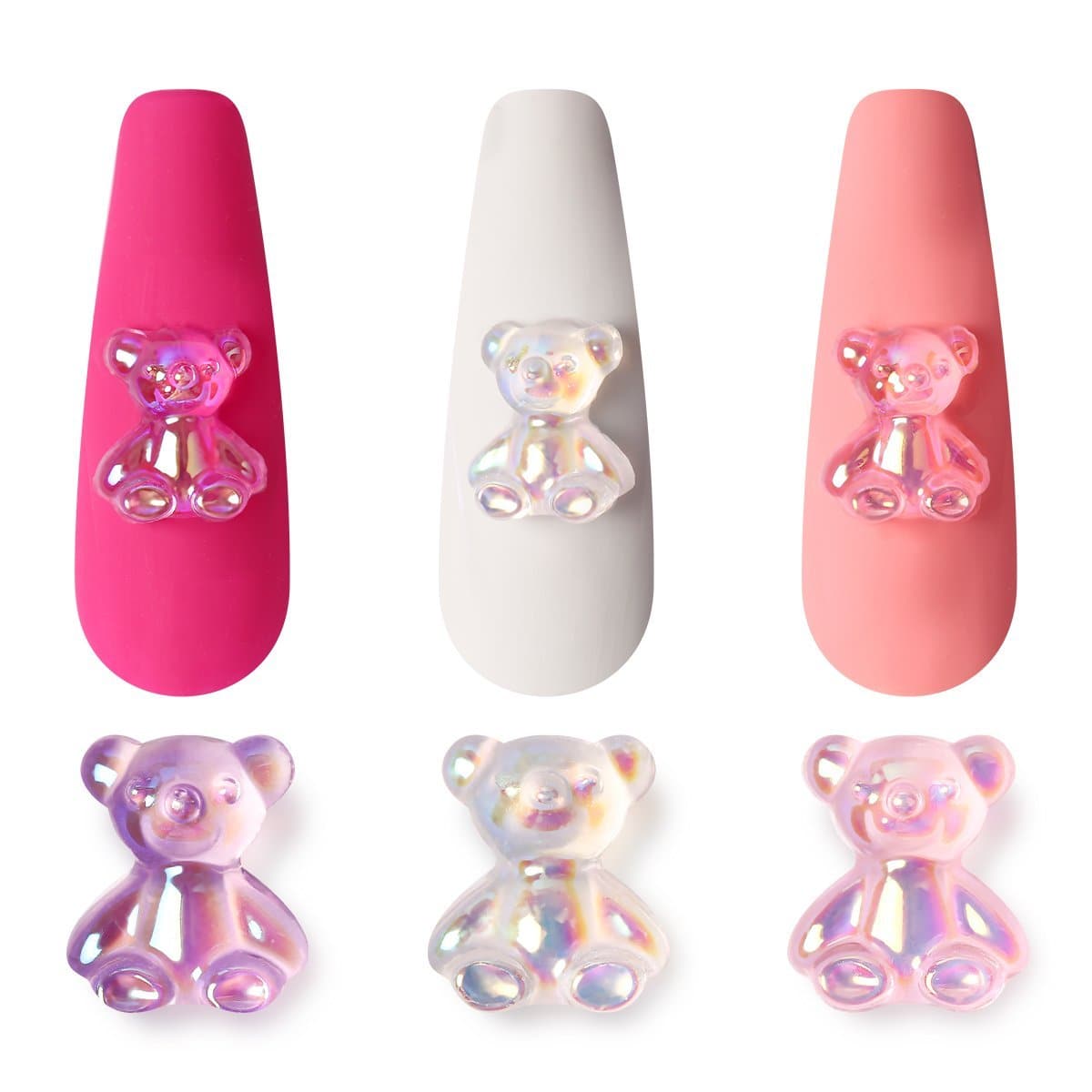 Valentines Gummy Bear Nail Art