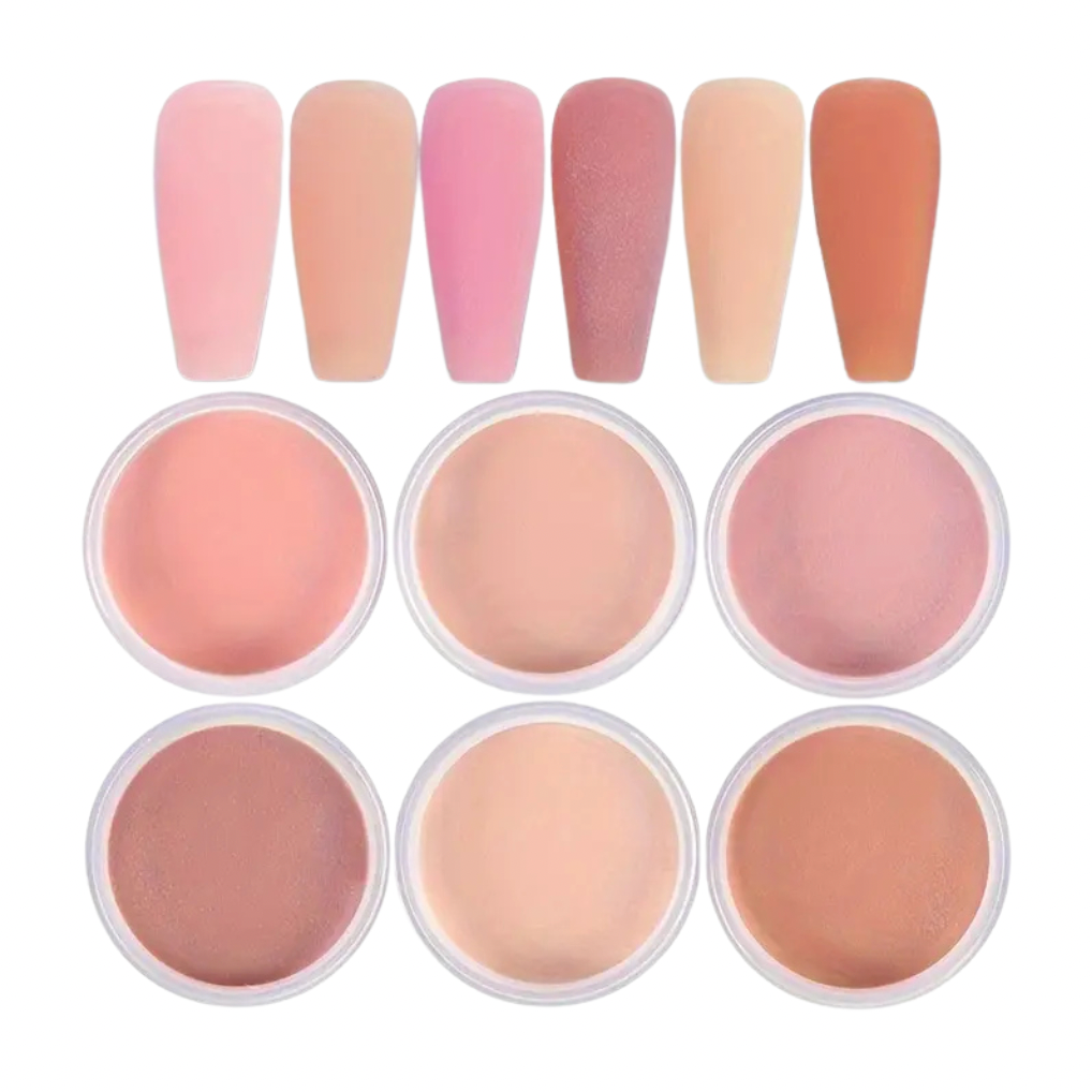 6 Piece Nude Acrylic Kit (1/2oz)